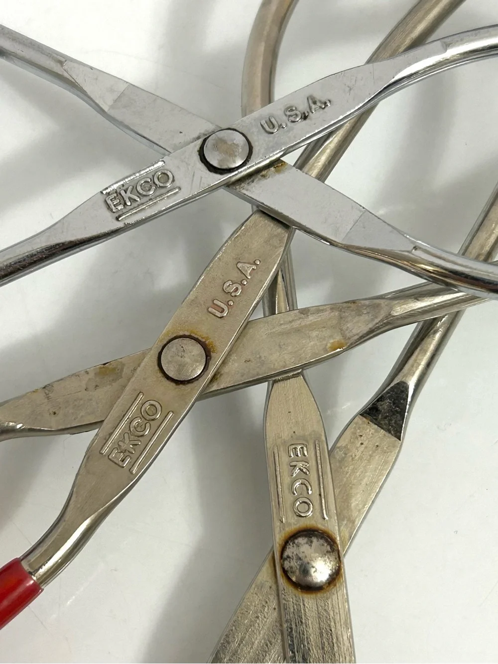 Vintage Ekco Tongs lot (2) 10” & 1 (8”)